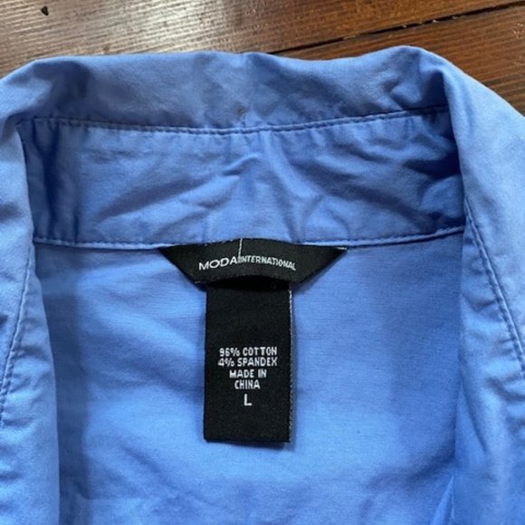 MODA INTERNATIONAL Cotton Blend shirt L - Picture 2 of 3